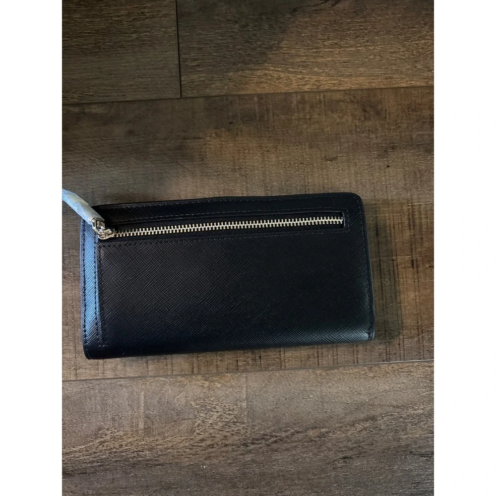 Kate Spade Staci Medium Tote and Wallet Set Black Saffiano PVC KP070 NEW